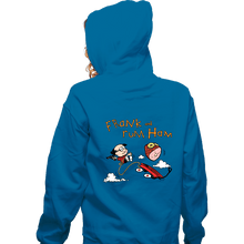 Load image into Gallery viewer, Secret_Shirts Zippered Hoodies, Unisex / Small / Royal Blue Frank &amp; Rum Ham
