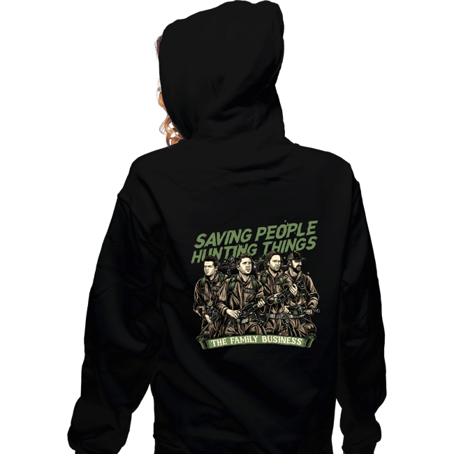 Daily_Deal_Shirts Zippered Hoodies, Unisex / Small / Black Supernatural Ghostbusters
