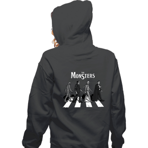 Daily_Deal_Shirts Zippered Hoodies, Unisex / Small / Dark Heather The Monsters