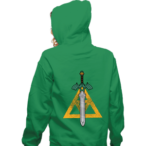 Daily_Deal_Shirts Zippered Hoodies, Unisex / Small / Irish Green The Sword