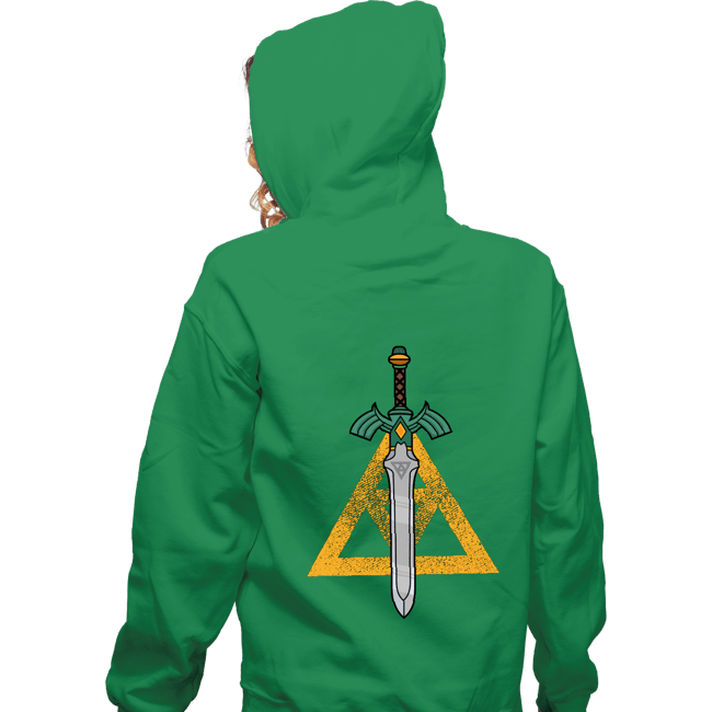 Daily_Deal_Shirts Zippered Hoodies, Unisex / Small / Irish Green The Sword