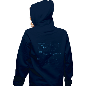 Shirts Zippered Hoodies, Unisex / Small / Navy Virtual On: Cyber Troopers