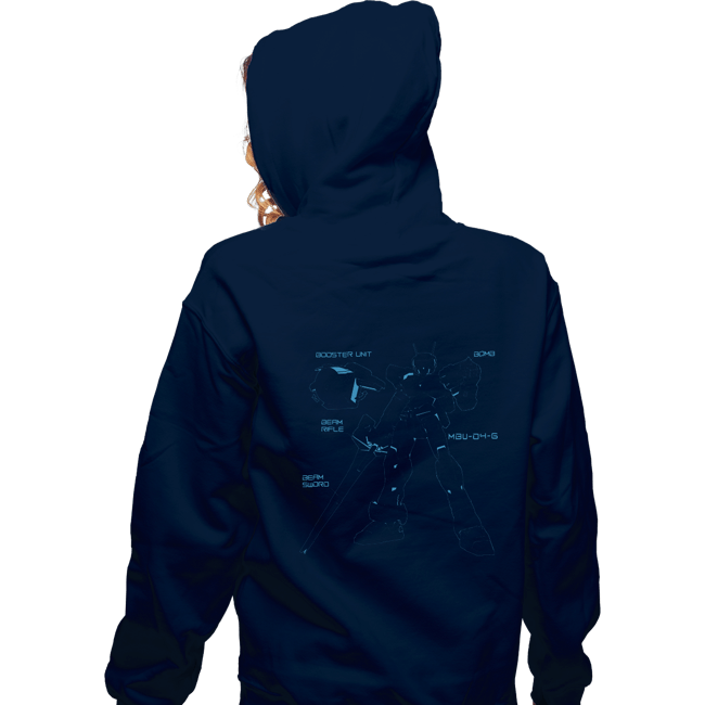 Shirts Zippered Hoodies, Unisex / Small / Navy Virtual On: Cyber Troopers