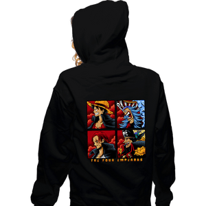 Daily_Deal_Shirts Zippered Hoodies, Unisex / Small / Black The Four Emperors