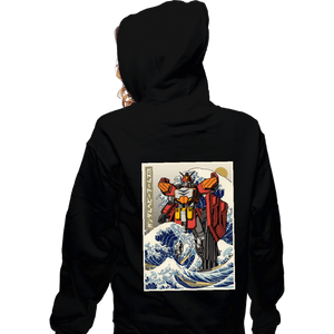 Daily_Deal_Shirts Zippered Hoodies, Unisex / Small / Black Heavyarms Wave