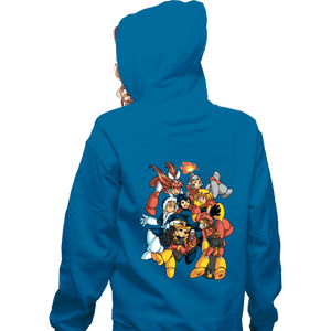Daily_Deal_Shirts Zippered Hoodies, Unisex / Small / Royal Blue Robot Masters