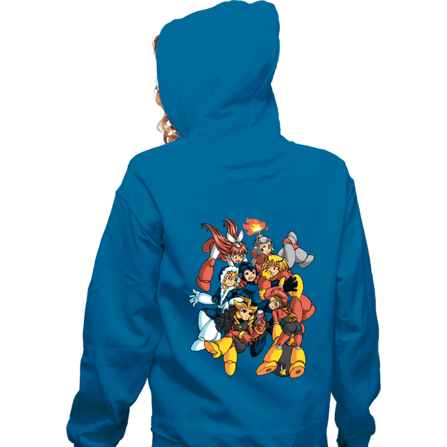Daily_Deal_Shirts Zippered Hoodies, Unisex / Small / Royal Blue Robot Masters