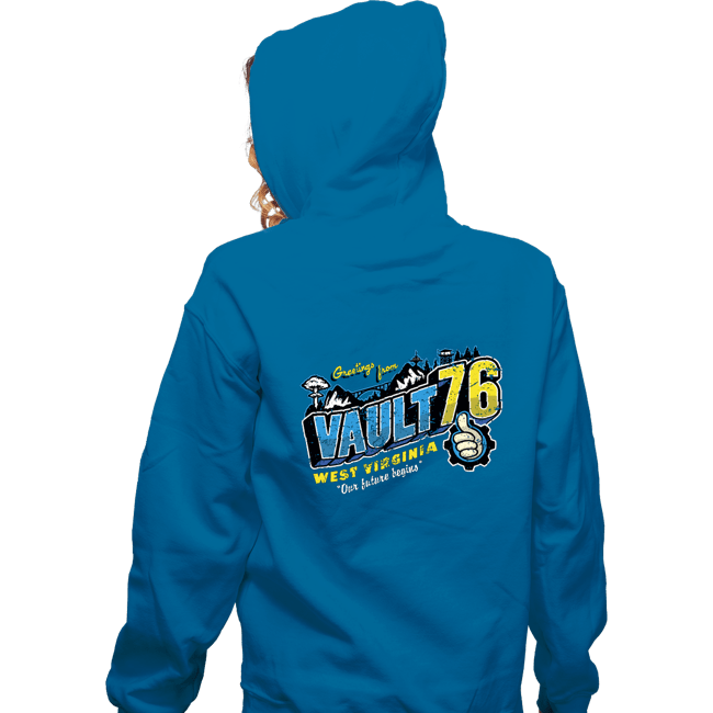 Shirts Zippered Hoodies, Unisex / Small / Royal Blue Greetings From The Vault