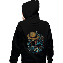 Load image into Gallery viewer, Shirts Zippered Hoodies, Unisex / Small / Black Colorful Pirate
