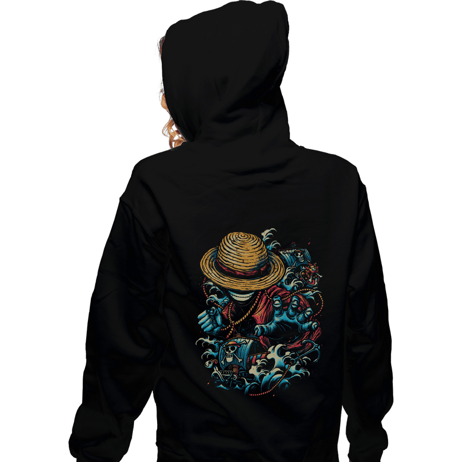 Shirts Zippered Hoodies, Unisex / Small / Black Colorful Pirate