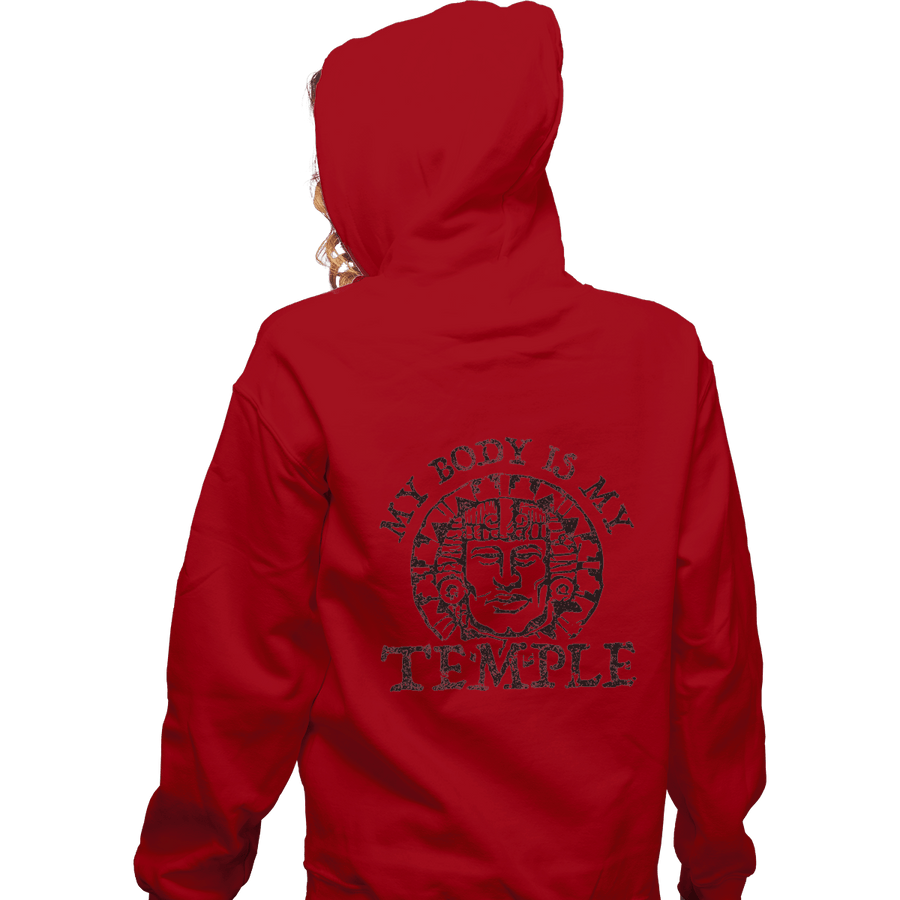 Shirts Pullover Hoodies, Unisex / Small / Red My Body Is A Hidden Temple