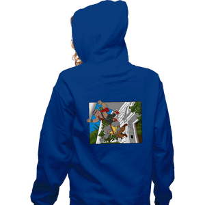 Daily_Deal_Shirts Zippered Hoodies, Unisex / Small / Royal Blue Thrown Out