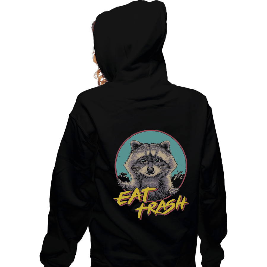 Shirts Zippered Hoodies, Unisex / Small / Black Eat Trash