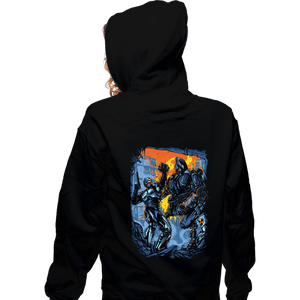 Secret_Shirts Zippered Hoodies, Unisex / Small / Black Robocop VS Robocain