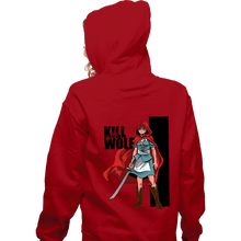 Load image into Gallery viewer, Secret_Shirts Zippered Hoodies, Unisex / Small / Red Kill Wolf
