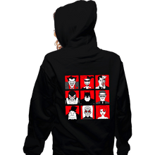 Load image into Gallery viewer, Secret_Shirts Zippered Hoodies, Unisex / Small / Black Bat Villains
