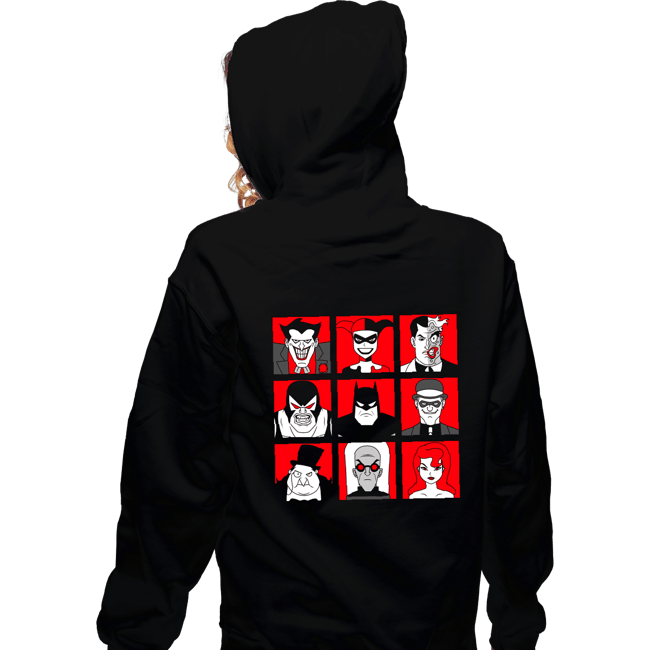 Secret_Shirts Zippered Hoodies, Unisex / Small / Black Bat Villains
