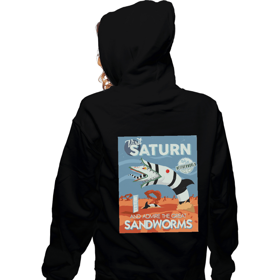 Shirts Pullover Hoodies, Unisex / Small / Black Visit Saturn