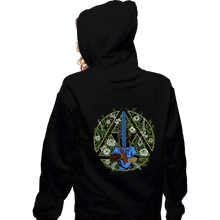 Load image into Gallery viewer, Daily_Deal_Shirts Zippered Hoodies, Unisex / Small / Black Warrior In The Forest

