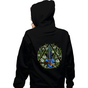 Daily_Deal_Shirts Zippered Hoodies, Unisex / Small / Black Warrior In The Forest