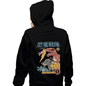 Shirts Zippered Hoodies, Unisex / Small / Black DIno Sentai