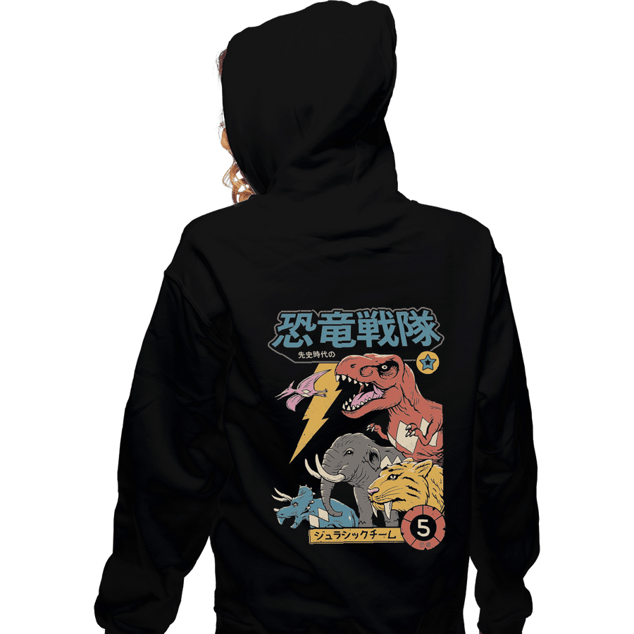 Shirts Zippered Hoodies, Unisex / Small / Black DIno Sentai