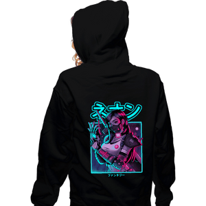 Shirts Zippered Hoodies, Unisex / Small / Black Neon Fantasy VII