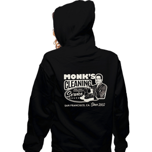 Shirts Zippered Hoodies, Unisex / Small / Black Monk Cleaning Service
