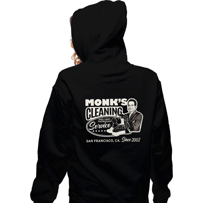 Shirts Zippered Hoodies, Unisex / Small / Black Monk Cleaning Service