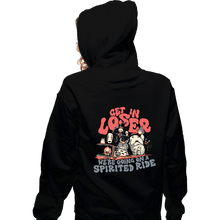 Load image into Gallery viewer, Daily_Deal_Shirts Zippered Hoodies, Unisex / Small / Black Spirited Ride
