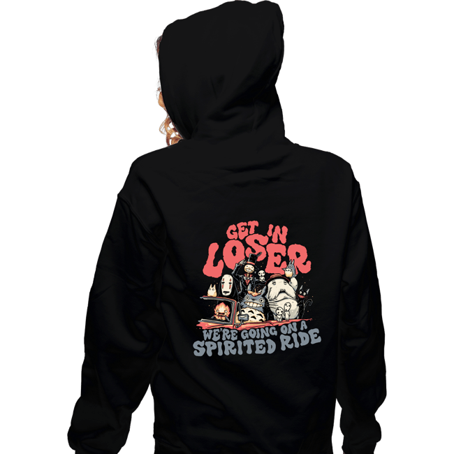 Daily_Deal_Shirts Zippered Hoodies, Unisex / Small / Black Spirited Ride