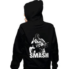 Load image into Gallery viewer, Shirts Zippered Hoodies, Unisex / Small / Black SMASH
