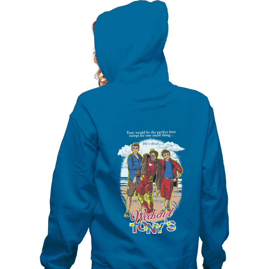 Shirts Zippered Hoodies, Unisex / Small / Royal Blue Weekend at Tony's