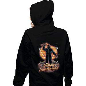 Shirts Zippered Hoodies, Unisex / Small / Black Retro Haddonfield Shape