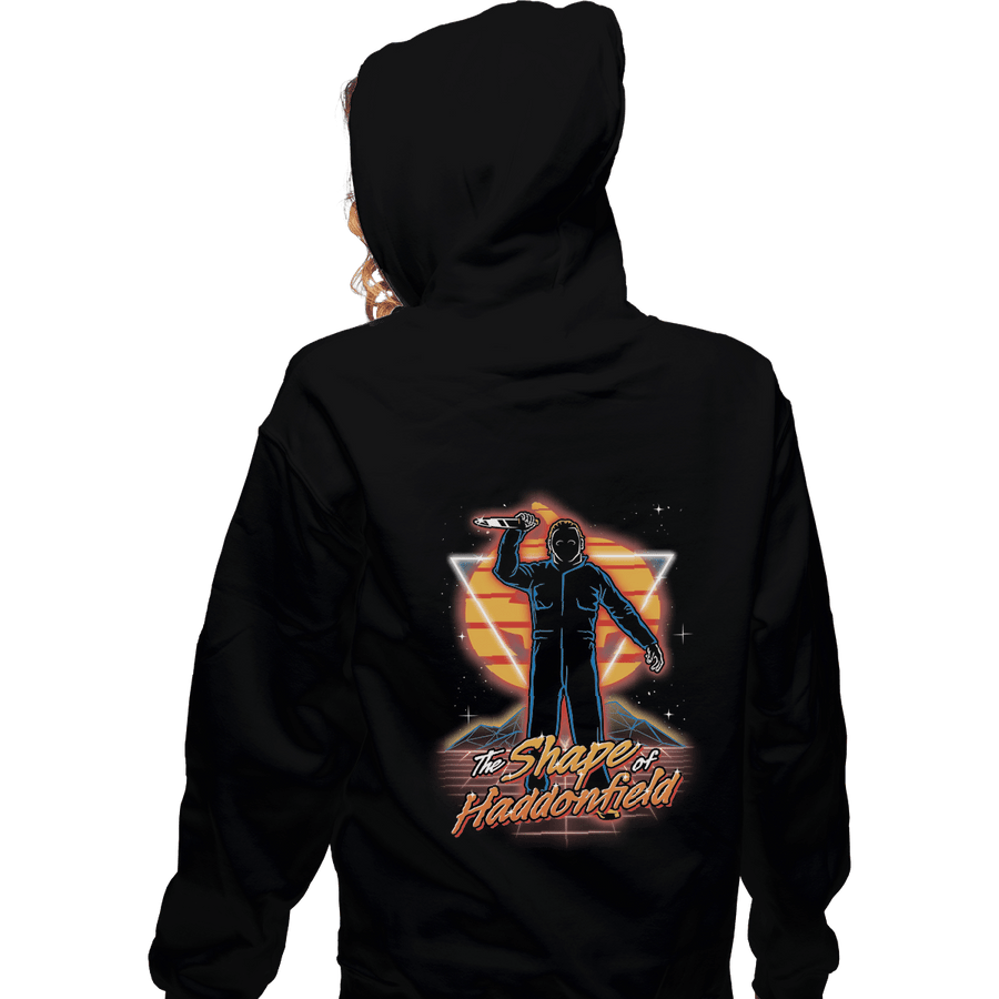 Shirts Zippered Hoodies, Unisex / Small / Black Retro Haddonfield Shape