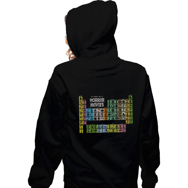 Secret_Shirts Zippered Hoodies, Unisex / Small / Black Periodic Table Of Horror
