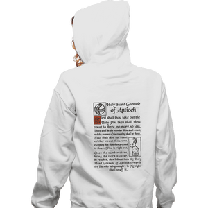 Secret_Shirts Zippered Hoodies, Unisex / Small / White Holy Hand Grenade
