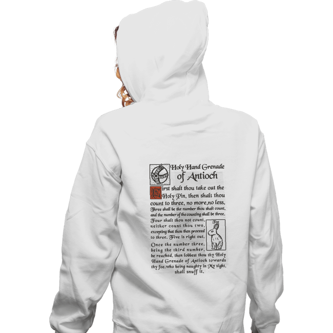 Secret_Shirts Zippered Hoodies, Unisex / Small / White Holy Hand Grenade