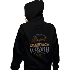Shirts Zippered Hoodies, Unisex / Small / Black Wandering Wizard Wheat Ale