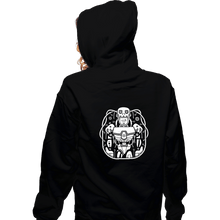 Load image into Gallery viewer, Shirts Zippered Hoodies, Unisex / Small / Black Digital Mechanical Cyborg
