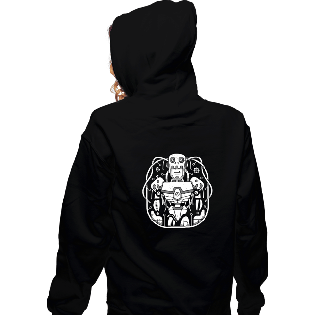 Shirts Zippered Hoodies, Unisex / Small / Black Digital Mechanical Cyborg