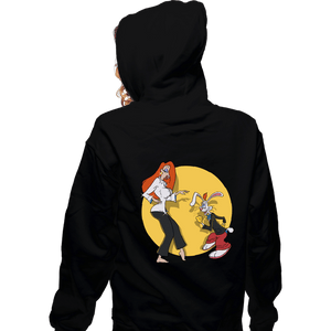 Daily_Deal_Shirts Zippered Hoodies, Unisex / Small / Black Rabbit Fiction