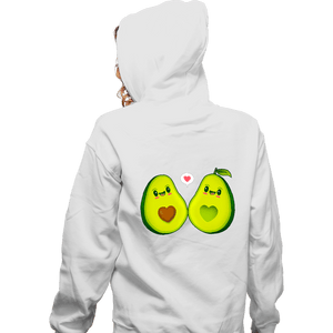 Shirts Zippered Hoodies, Unisex / Small / White Avocados Love