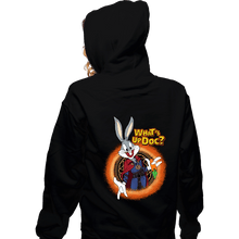 Load image into Gallery viewer, Daily_Deal_Shirts Zippered Hoodies, Unisex / Small / Black Doctor Bunny Looneyverse
