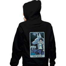 Load image into Gallery viewer, Daily_Deal_Shirts Zippered Hoodies, Unisex / Small / Black Tarot Ghibli The Moon

