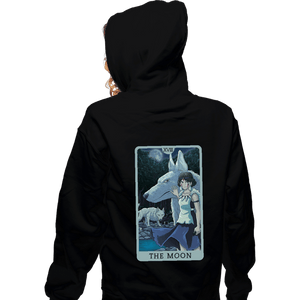 Daily_Deal_Shirts Zippered Hoodies, Unisex / Small / Black Tarot Ghibli The Moon