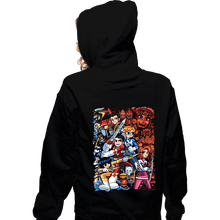 Load image into Gallery viewer, Daily_Deal_Shirts Zippered Hoodies, Unisex / Small / Black Morphin&#39; Pilgrim

