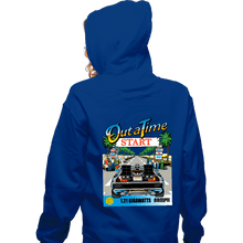 Load image into Gallery viewer, Daily_Deal_Shirts Zippered Hoodies, Unisex / Small / Royal Blue Out Run And Time
