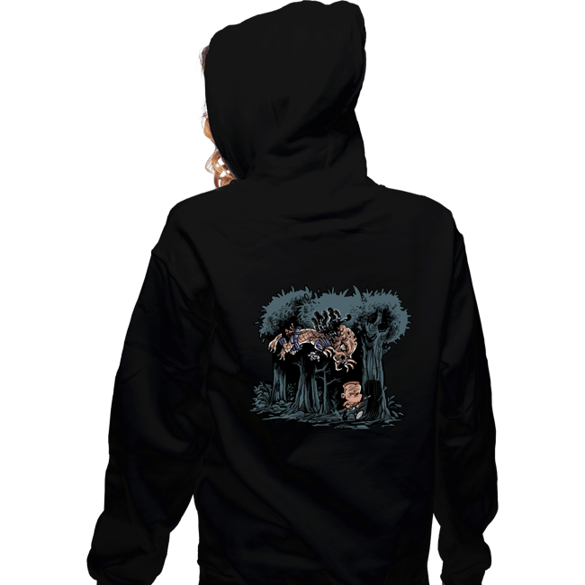 Daily_Deal_Shirts Zippered Hoodies, Unisex / Small / Black Arnie And Predator