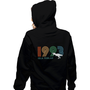 Secret_Shirts Zippered Hoodies, Unisex / Small / Black Isla Nublar 1993
